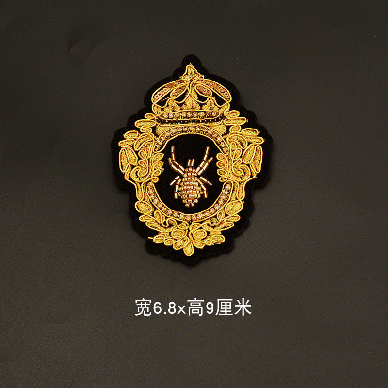 Wholesale Chic 3D Embroidered Badge Brooch For Suits ets Bags Fashion Accessory Boutique Resale