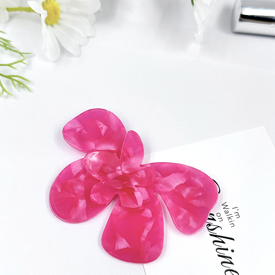 Wholesale 10pcs 8cm Loose Powder Acetate Sheet Large Flower Acrylic DIY Patch Accessories