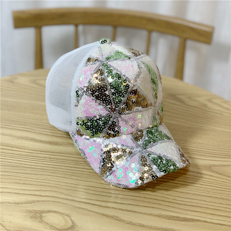 Wholesale of Thin Sequin Mesh Baseball Caps