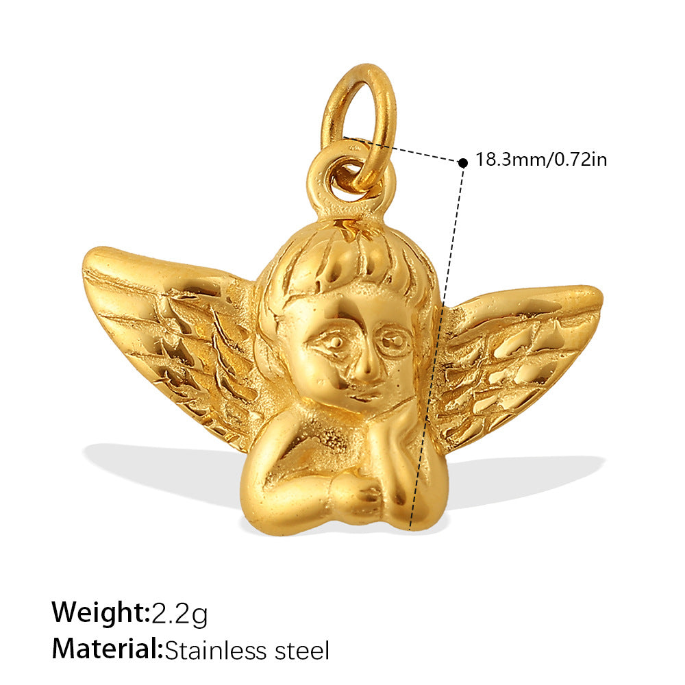 Wholesale Ocean style retro key heart-shaped stainless steel necklace pendant accessories