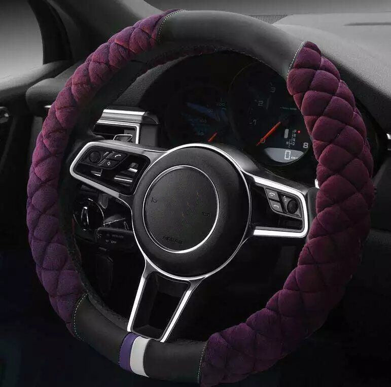 Wholesale Car Winter Crystal Plush Round Handlebar Cover