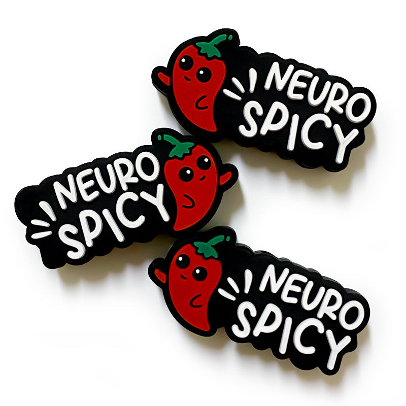 Wholesale 10pcs Cartoon Cute Spicy Silicone Beads