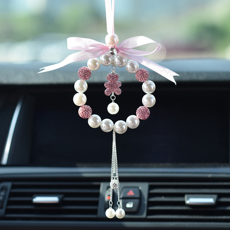Wholesale Pearl Inlaid Diamond Soft Clay Car Accessories