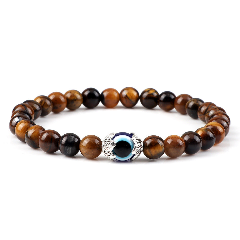 Wholesale  Devil' s Eye bracelet blue eye beads alloy flower holder bracelet