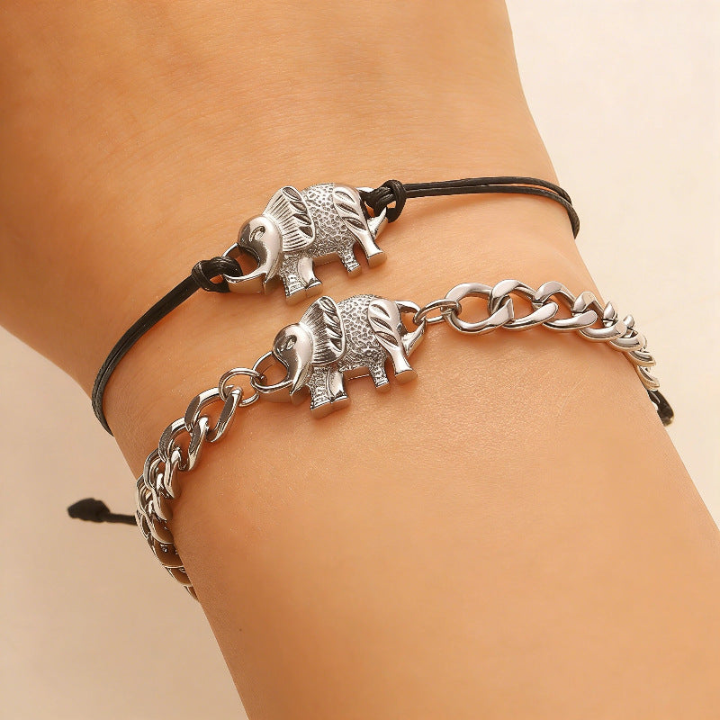Wholesale  Elephant Mother and Baby Creative Animal Earrings Women Mother' s Day