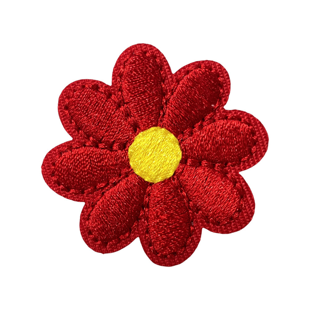 Wholesale Adhesive Backed Embroidered Patch With Colorful Sunflower Design For Coats Fashion Accessory