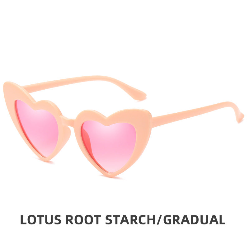 Wholesale Children's Retro Personality Love Style Anti-ultraviolet Sunglasses