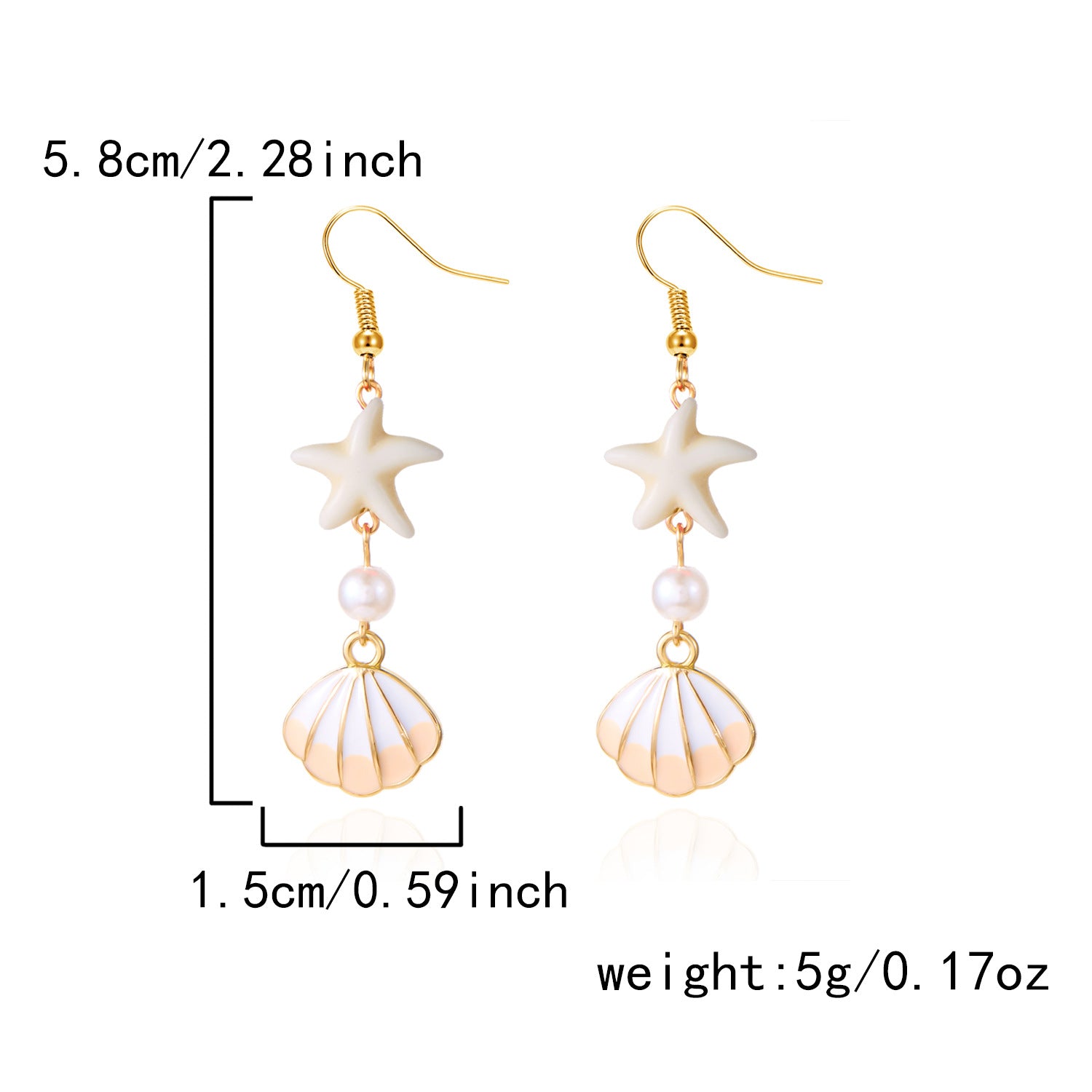 Wholesale Shell and starfish earrings series creative design personality earrings