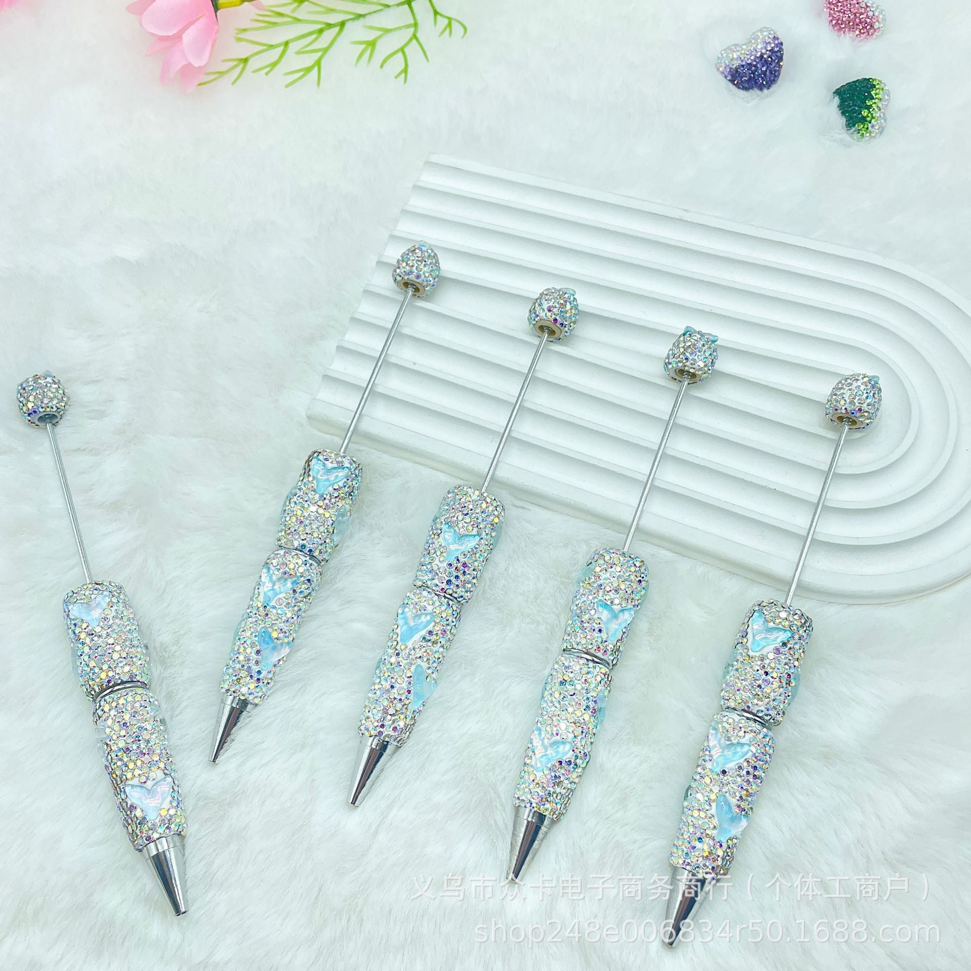 Wholesale 10pcs  Fishtail Cute Rabbit Full Drill DIY Fancy Beadable Pens