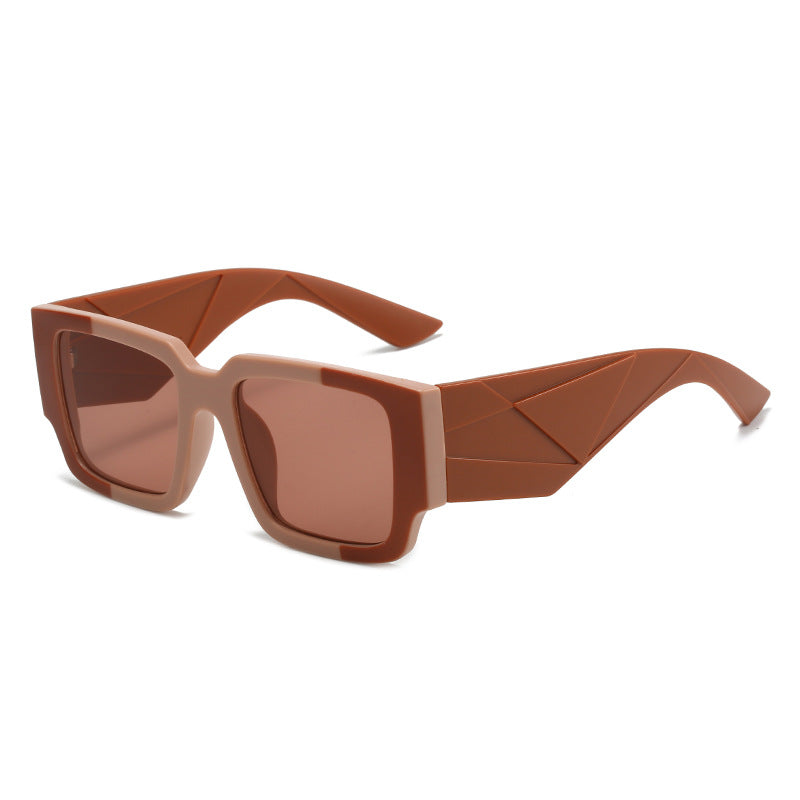 Wholesale Square Geometric Contrast Color Sunglasses