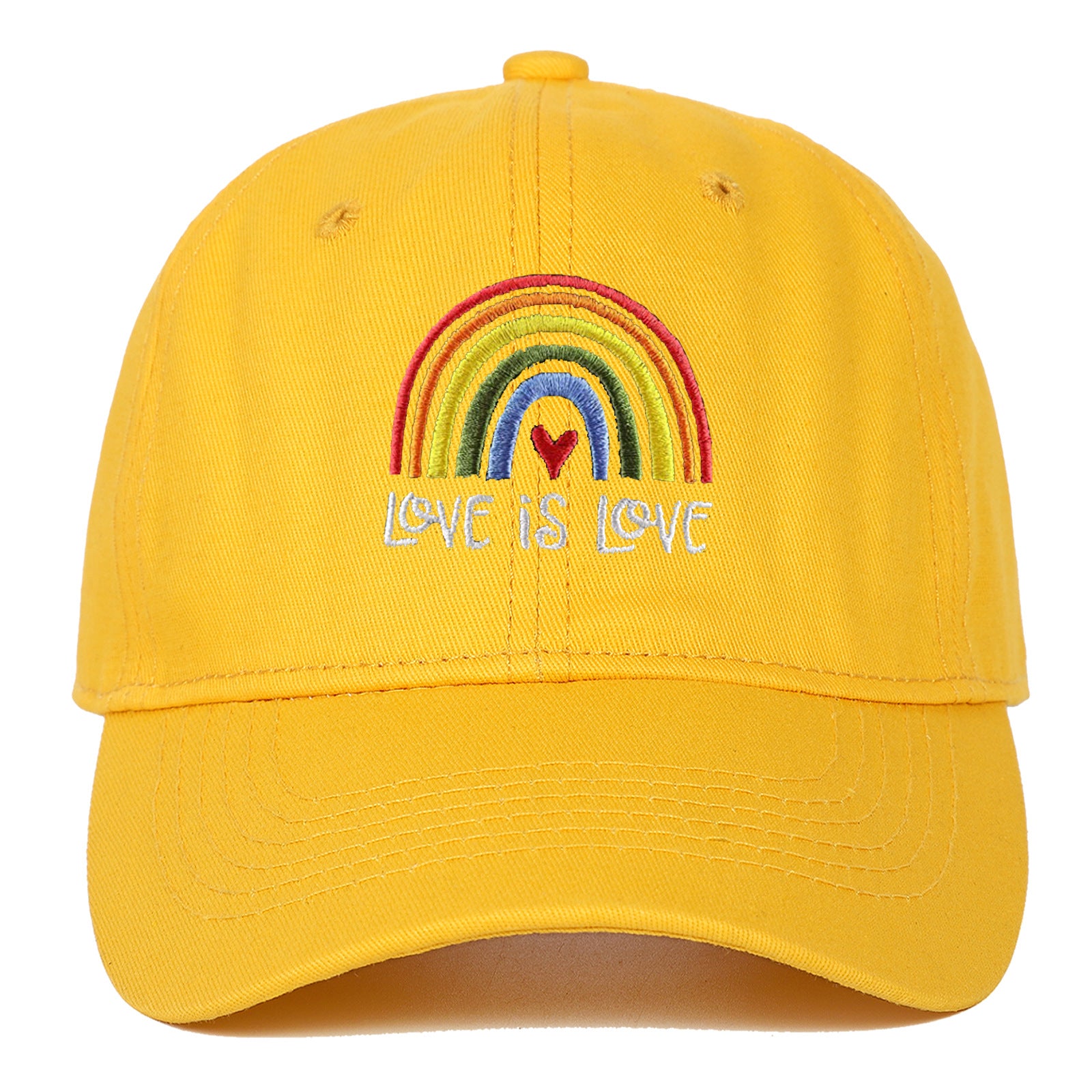 Algodón al por mayor LGBT Rainbow Love es amor Capilla de béisbol