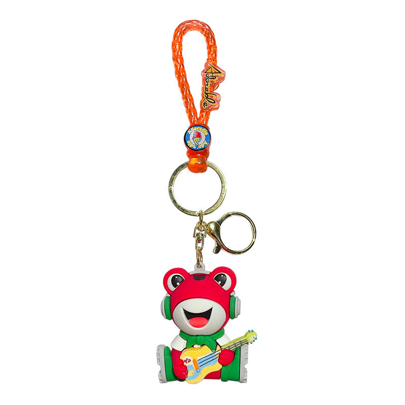 Wholesale Cute Frog PVC Doll Keychain