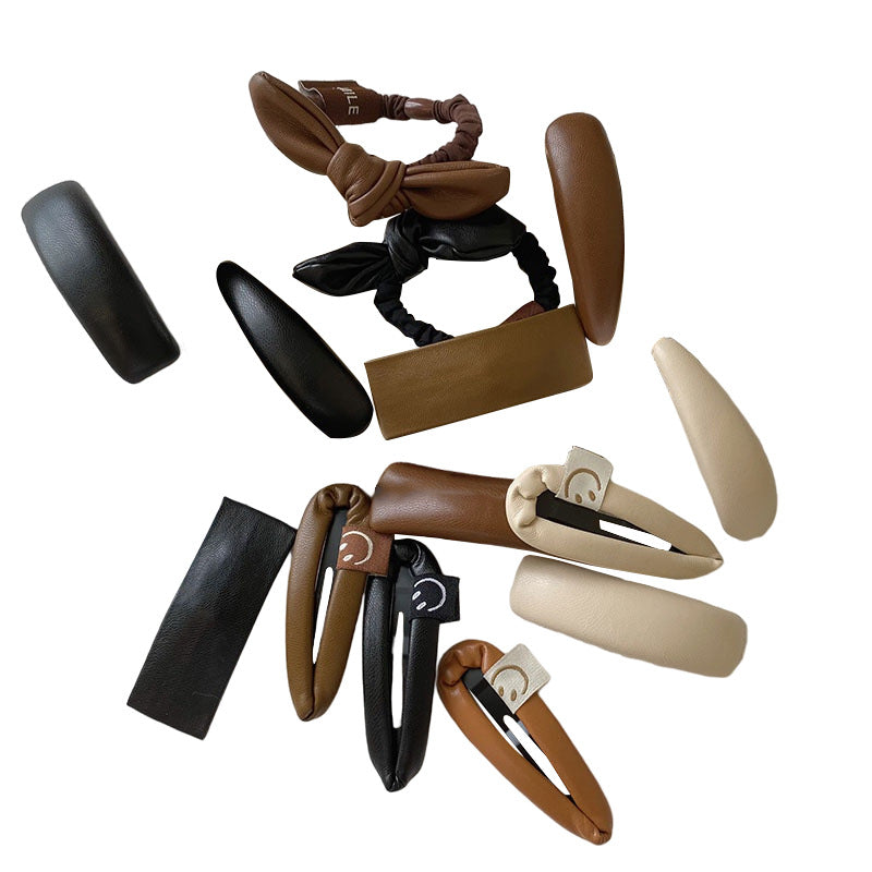 Wholesale Smiley Face Hollow Water Drop Hair Clip