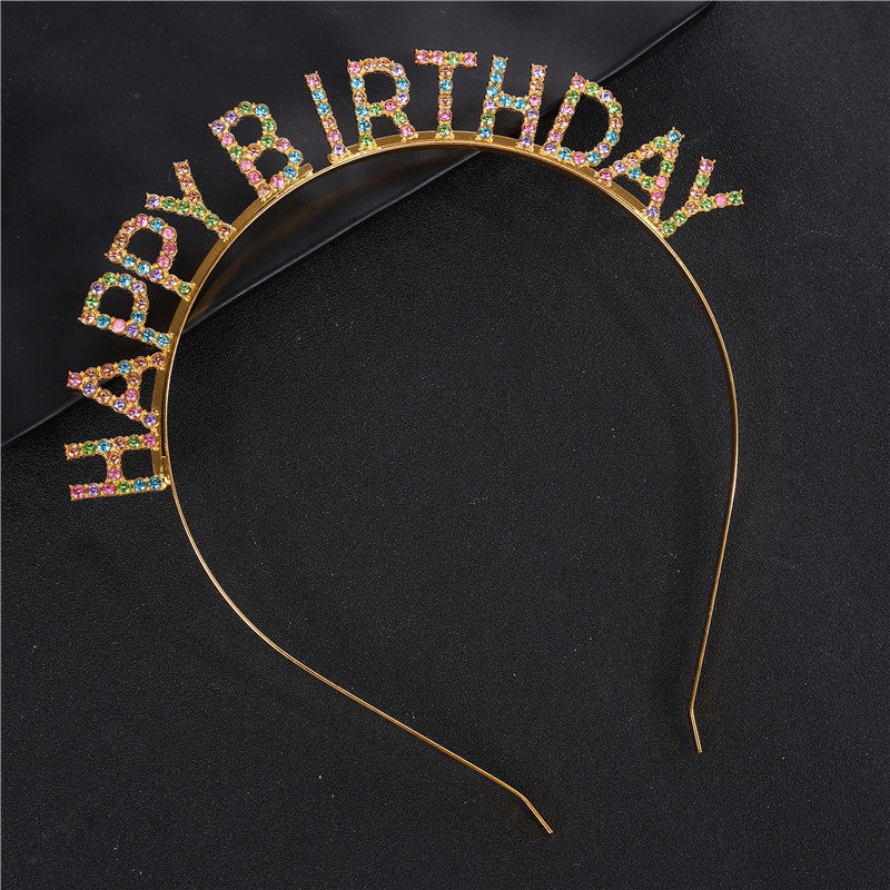 Wholesale Wholesale happy birthday birthday party headdress headband