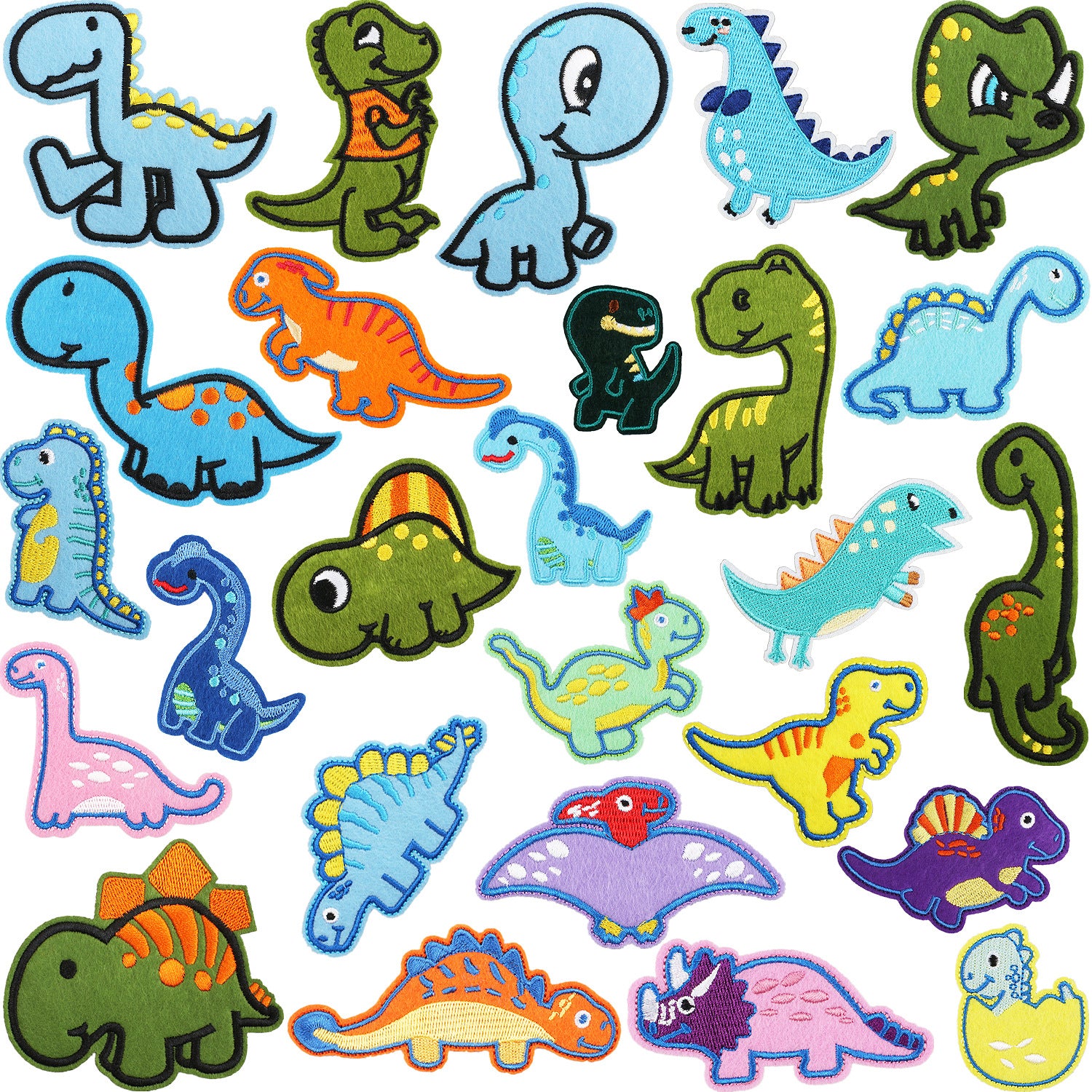 Wholesale Cute Cartoon Dinosaur Embroidery Patch Dino Sew On Applique For Clothing DIY Craft Boutique Resale Gift