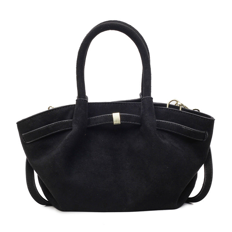 Wholesale Retro PU leather large capacity frosted handheld tote bag shoulder crossbody bag