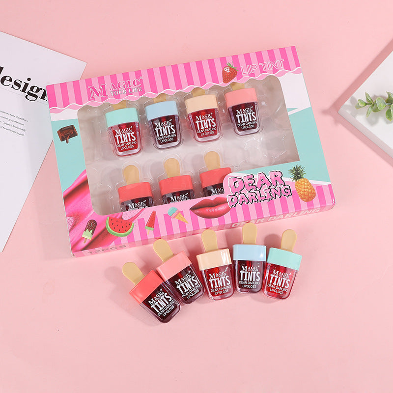 Wholesale 12pcs Ice Cream Liquid Lipstick Long-lasting Color Lip Glaze