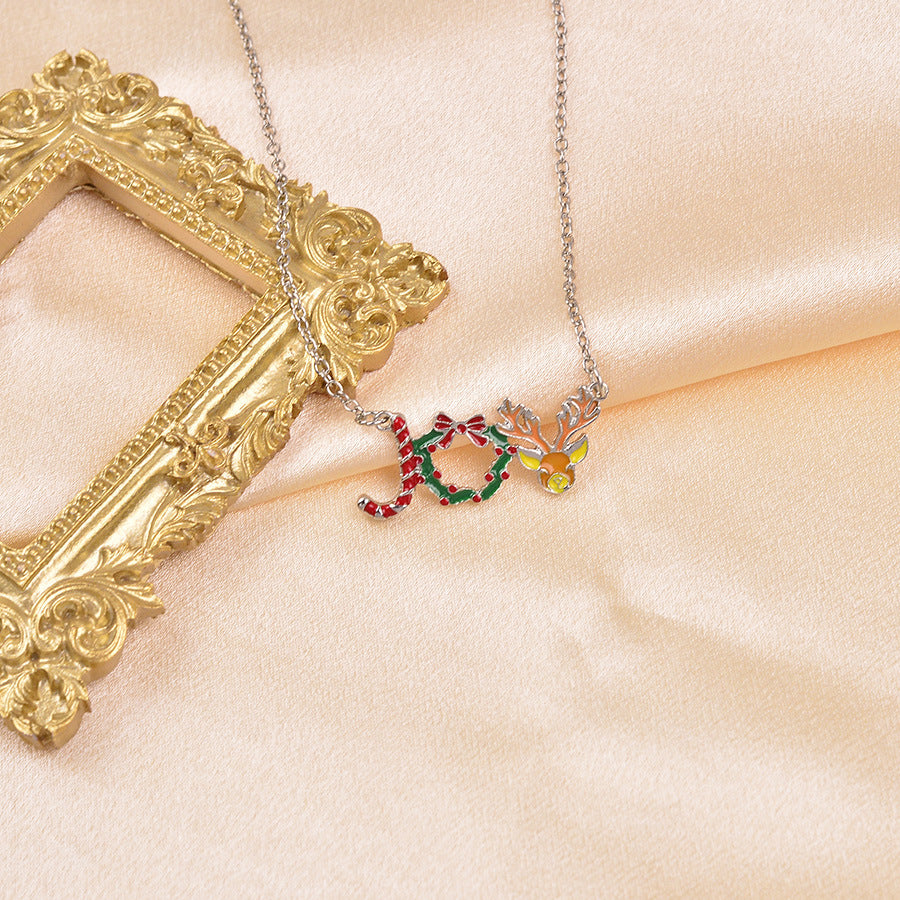 Wholesale Christmas letter necklace