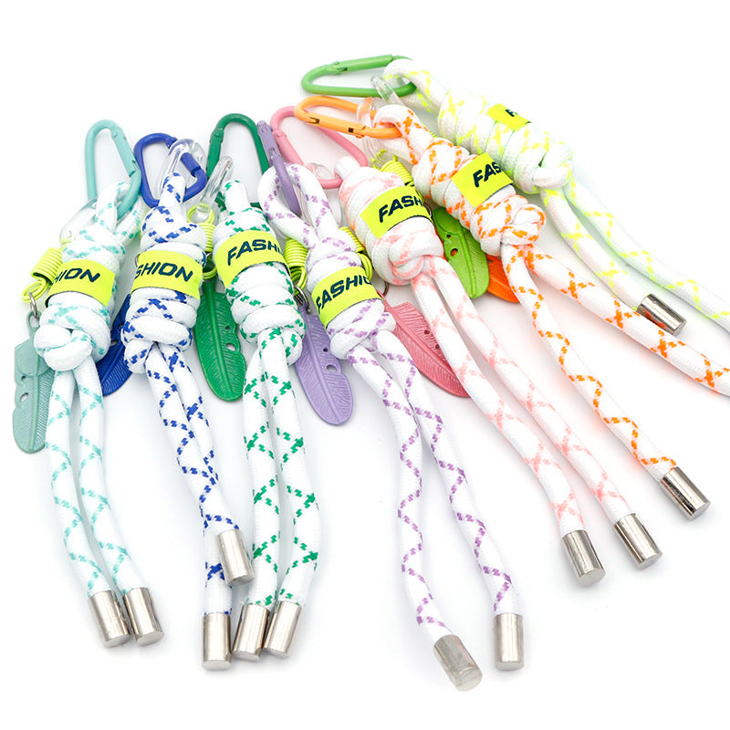 Wholesale Braided Lanyard Bag Accessories Webbing Keychain
