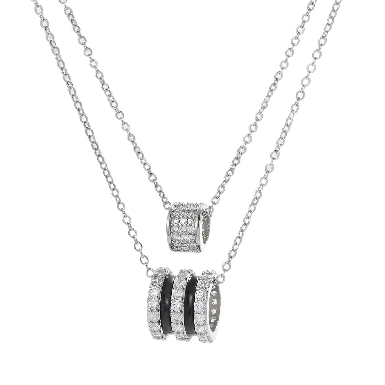 Wholesale Women S Curved Waist Copper Zircon Pendant Necklace Simple Collarbone Chain Trendy Jewelry Accessory Boutique Gift