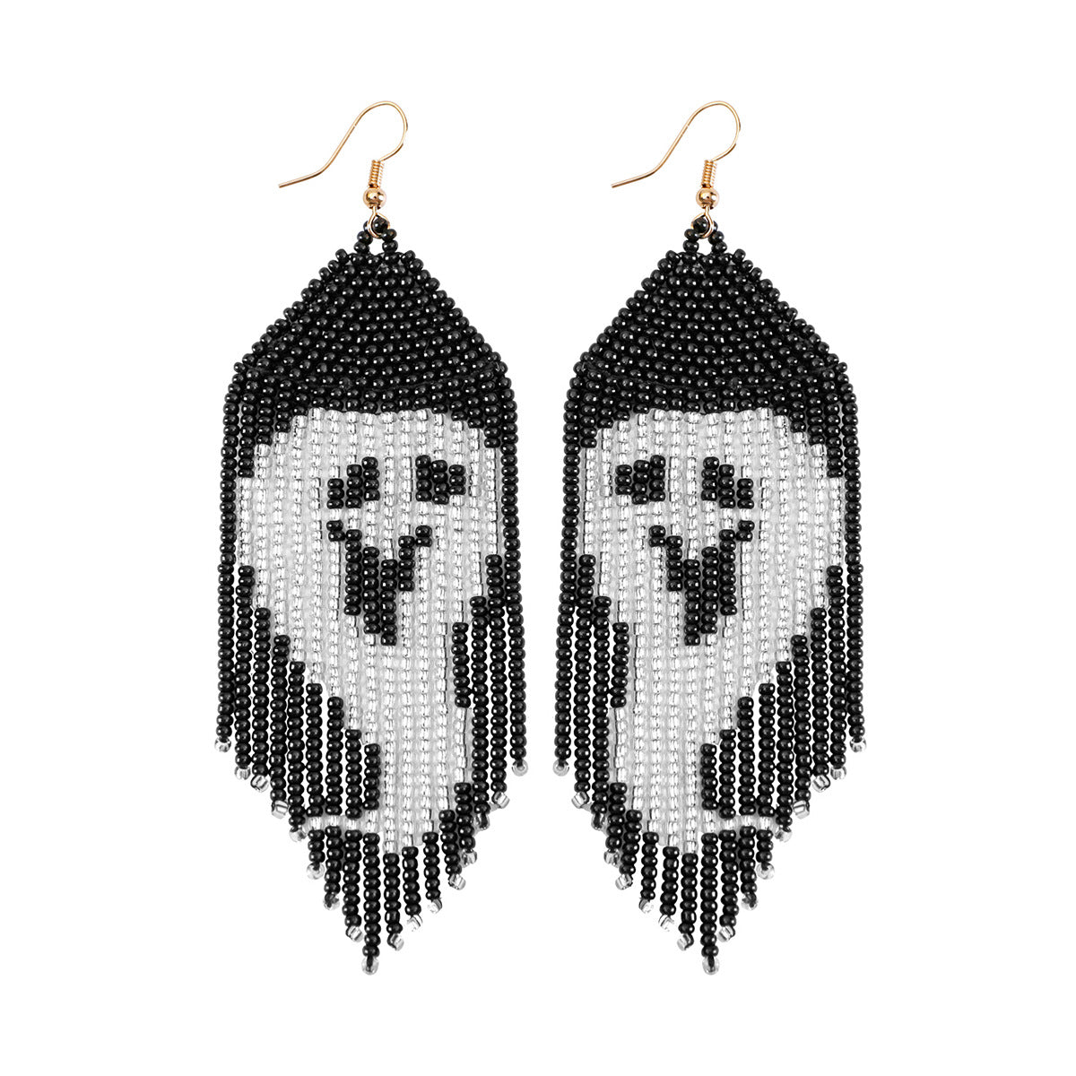 Wholesale Funny Cartoon Halloween Party Dark Pumpkin Ghost Letter Skull Earrings