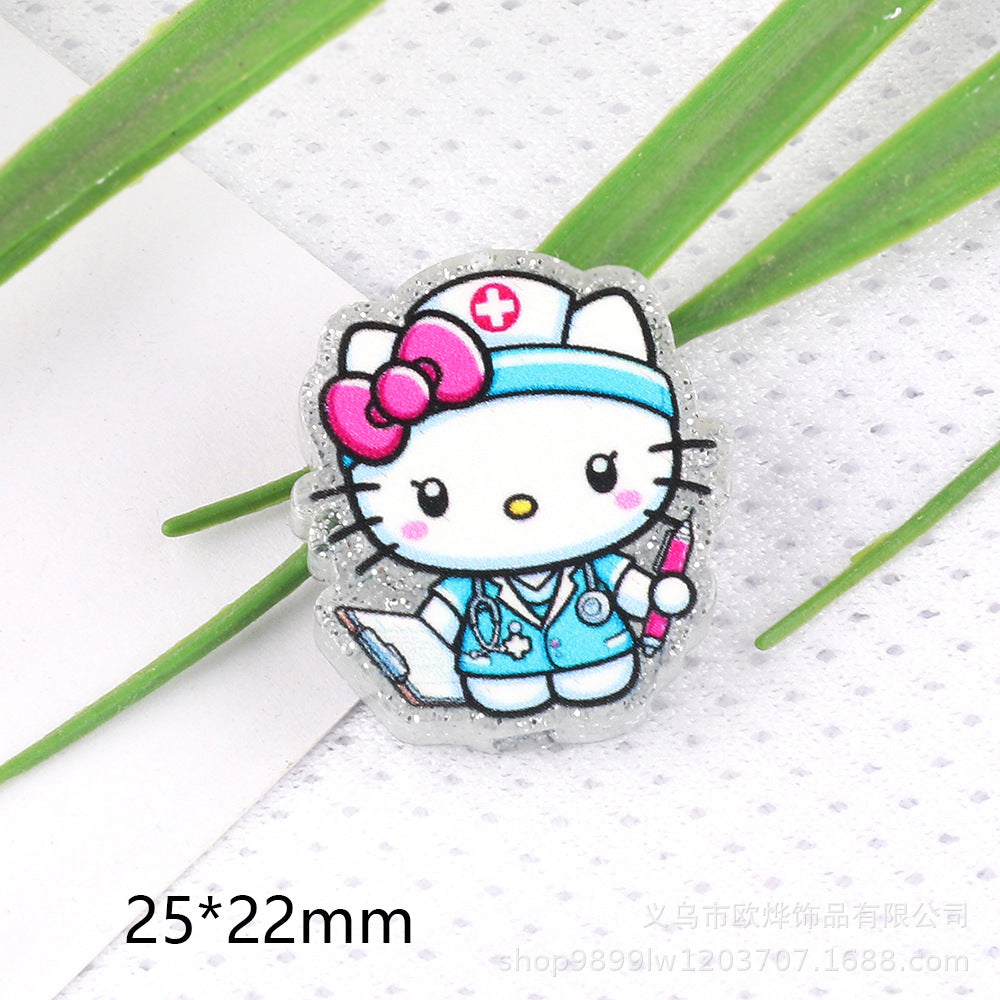 Wholesale 10pcs Cute cartoon characters Flatback