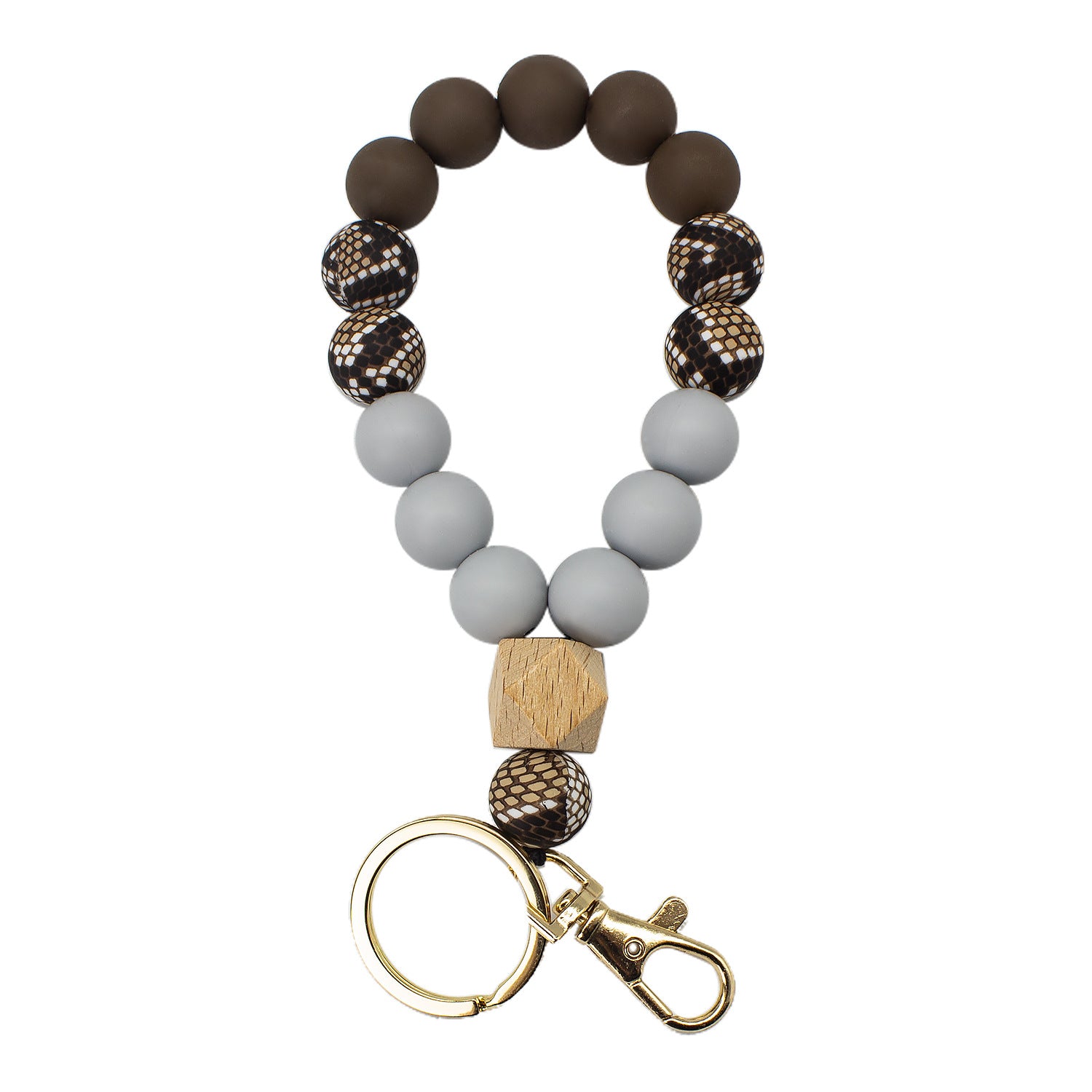 Wholesale Colorful Silicone Leopard Bracelet Keychain