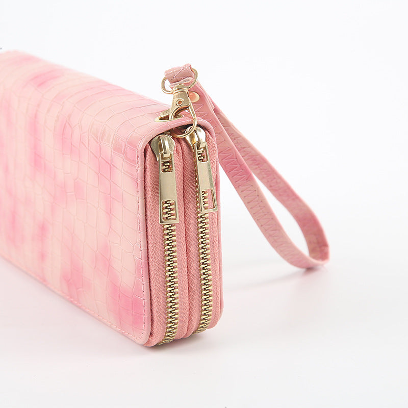 Wholesale Double Pull Cute Long Printed Bi-Fold Wallet