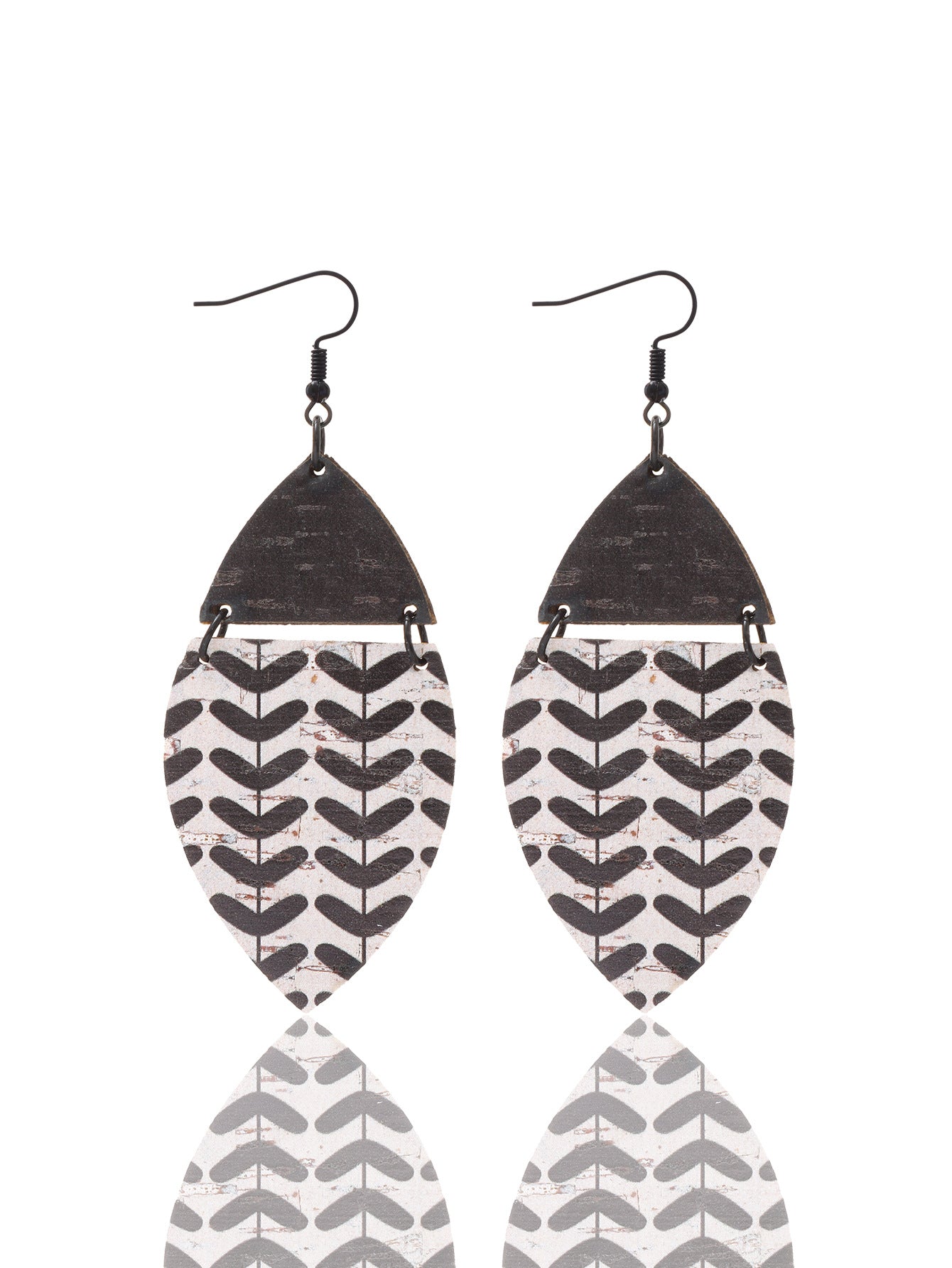 Wholesale Wooden Retro Style Natural Cork Crack Earrings