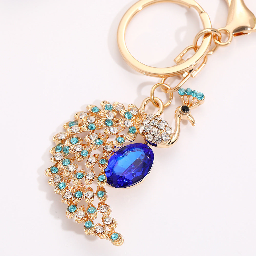 Wholesale Diamond Peacock Keychain