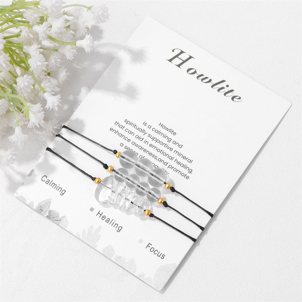 Wholesale Natural Stone Set Gravel Beads Hand Woven Bracelet