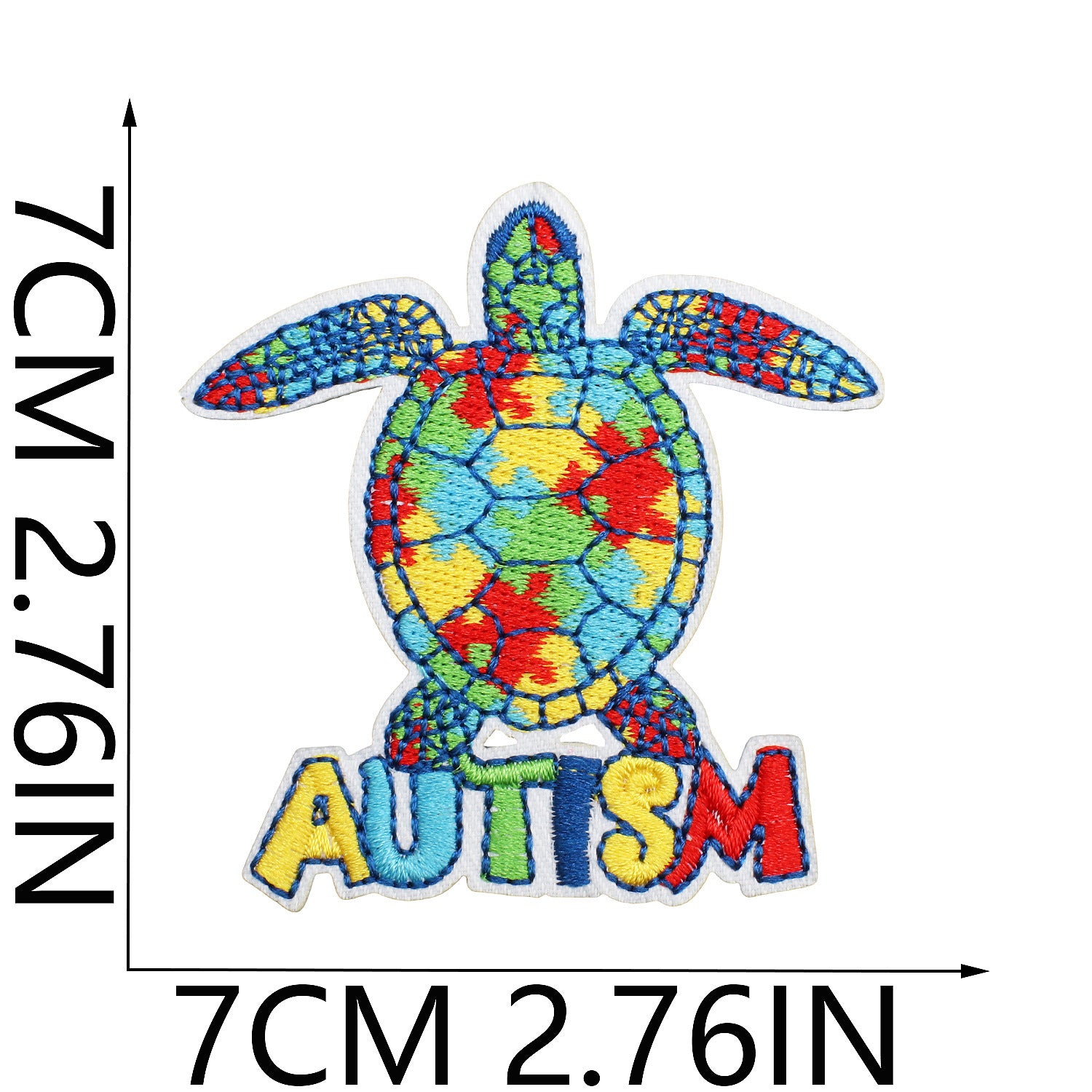 Wholesale Trendy Autism Awareness Embroidered Iron On Patches Butterfly Heart Design Clothing Accessory