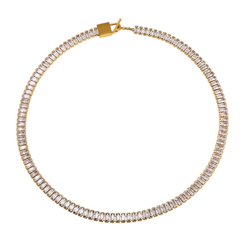 Wholesale Hip Hop Micropaved Single Row Cubic Zirconia Bracelet