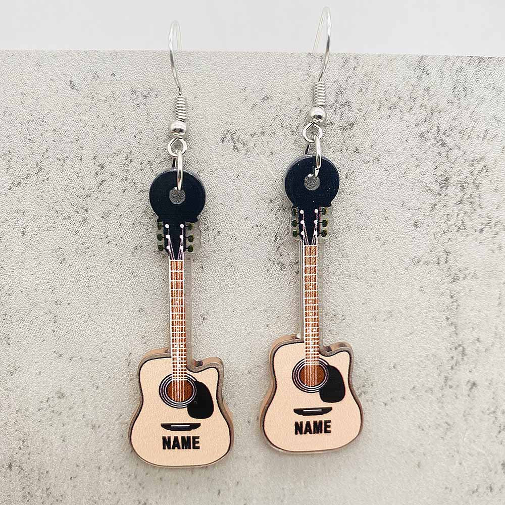 Wholesale Music Instruments Electronic Guitar Acrylic Earrings