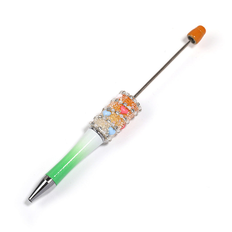Wholesale beadable pens Flash rhinestone diy beadable pen
