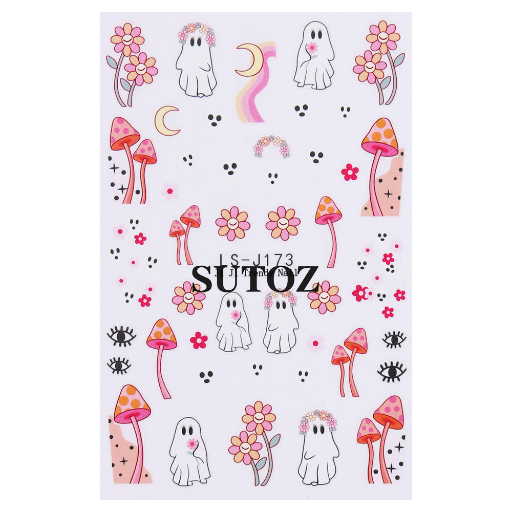 Wholesale 3pcs/pack nail art stickers cartoon cute nail stickers