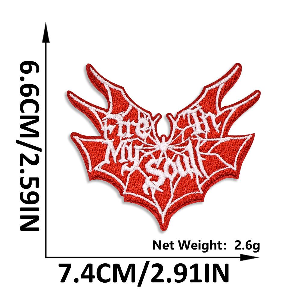 Wholesale Gothic Butterfly English Letter Iron On Embroidery Patch Chic Fashion Accessory For Everyday Use