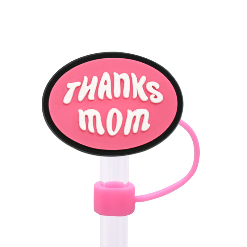 Wholesale  Random 100pcs/pack  Mother' s Day dust plug straw cap   Straw Tube Cap