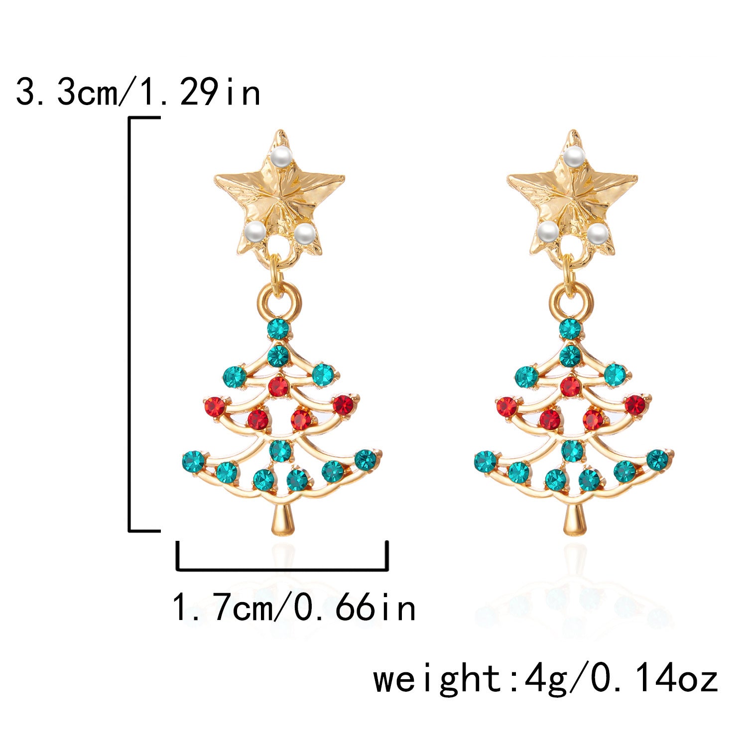 Wholesale Christmas earrings bow wreath Christmas tree earrings