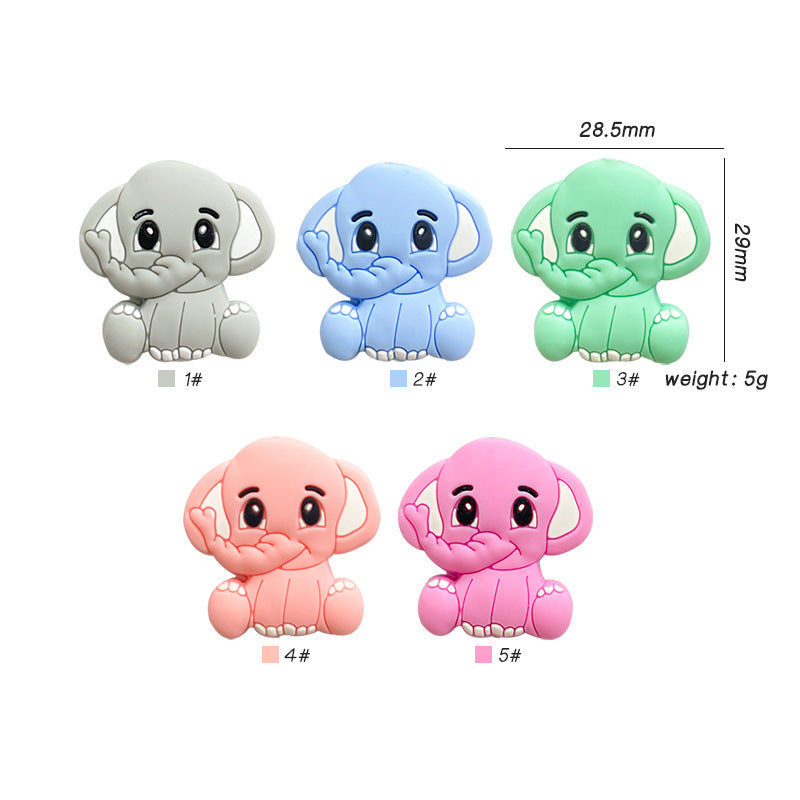 Wholesale 10pcs colorful cartoon elephant animals focal beads