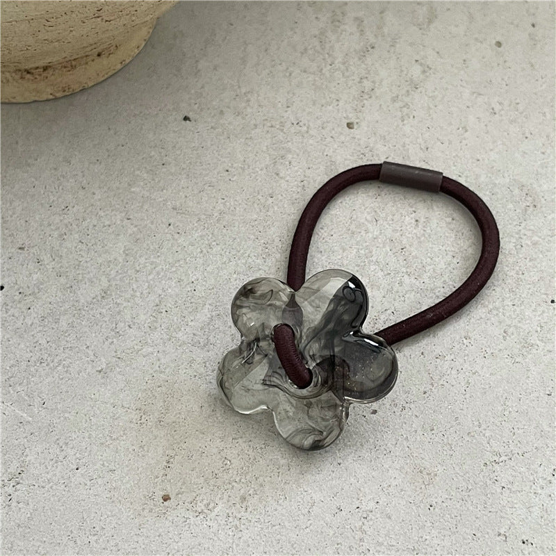 Wholesale Flower Fashion Beads Acrylic Hair Scrunchies