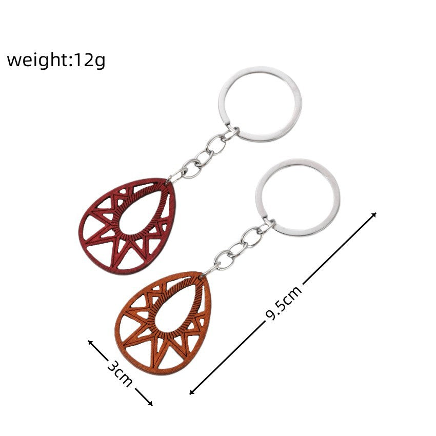 Wholesale Carved Wood Keychain