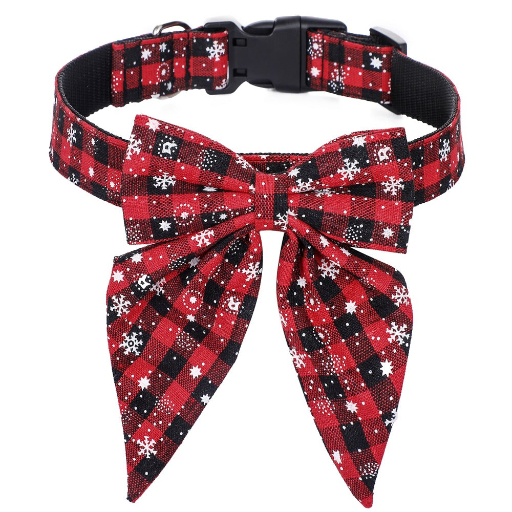 Wholesale Christmas Pet Dog Nylon Bow Tie