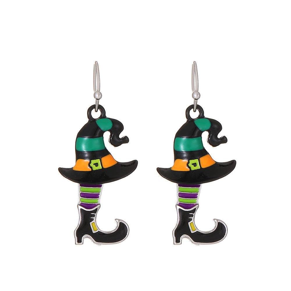 Wholesale  Devil Bat  Pumpkin Earrings For Women Alloy Electroplated Jewelry Accessory Trendy Party Gift Boutique Resale