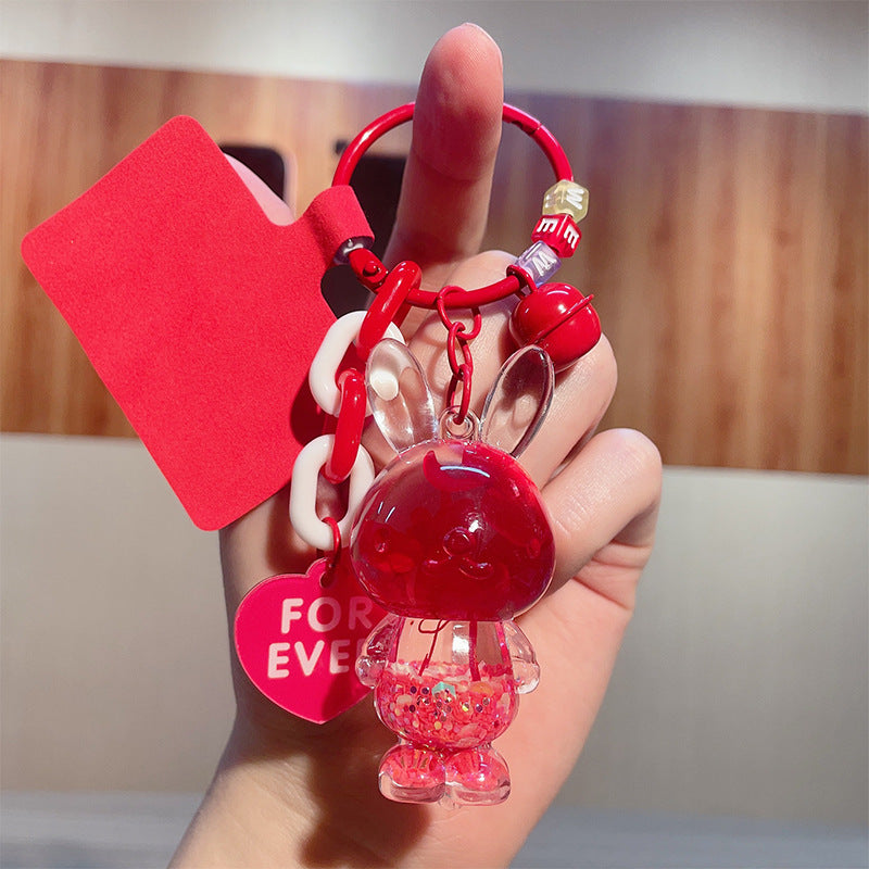 Al por mayor en aceite DIY BUNNY ACRYLIC FLOTACHINS Y KEYCHAINS