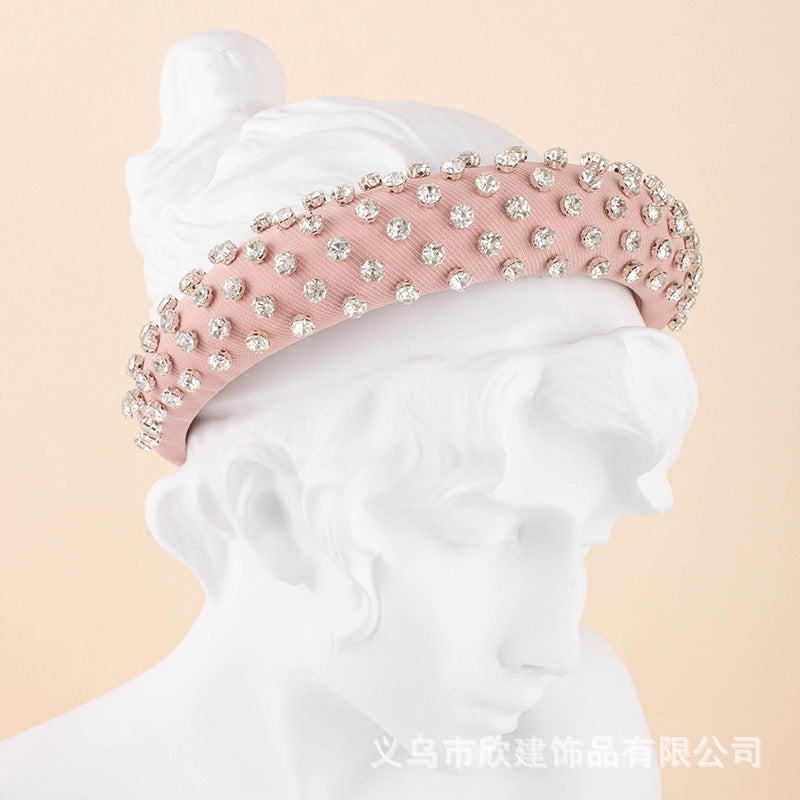 Wholesale Diamond-encrusted Wide-brimmed Headband