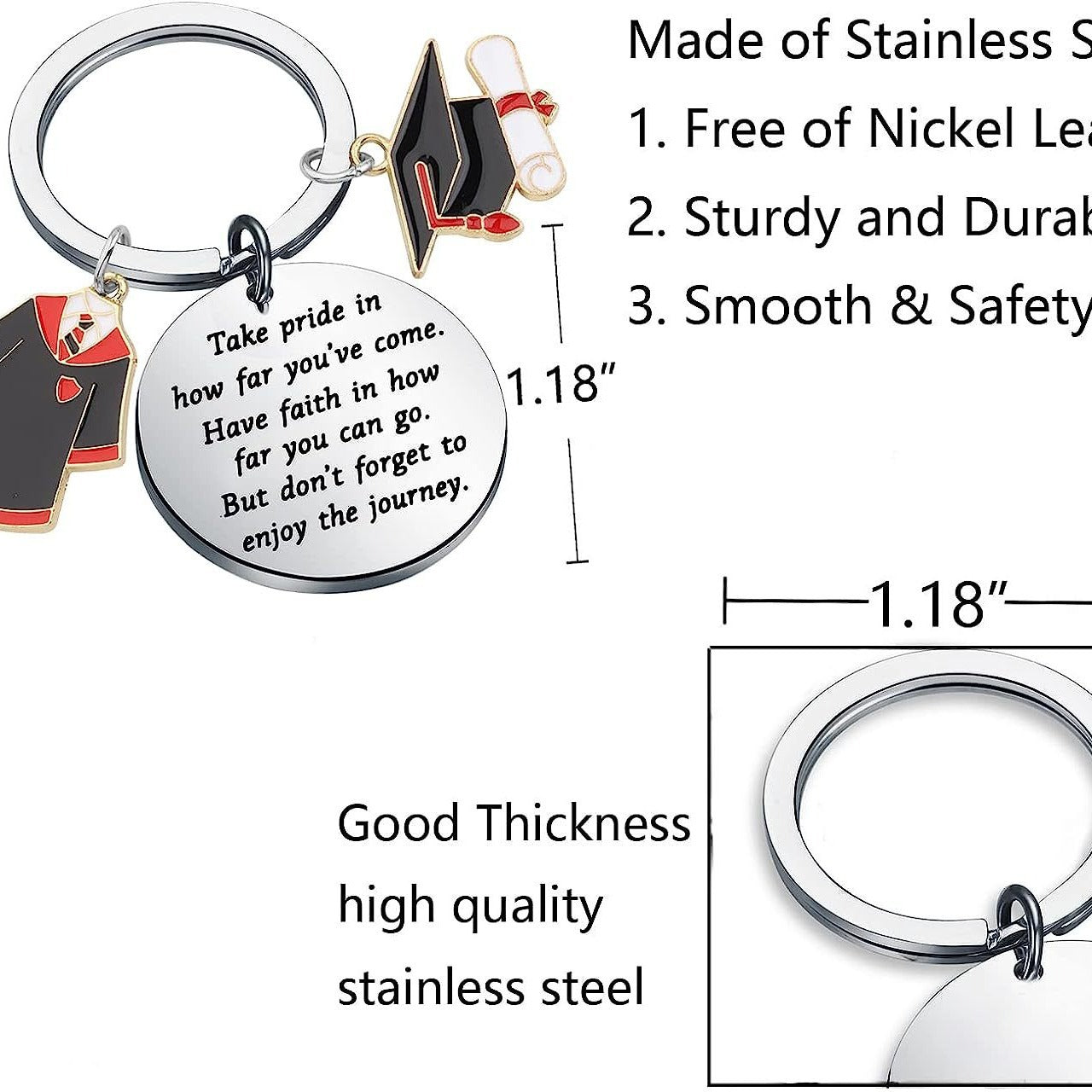 Wholesale Graduation Season Stainless Steel Keychain