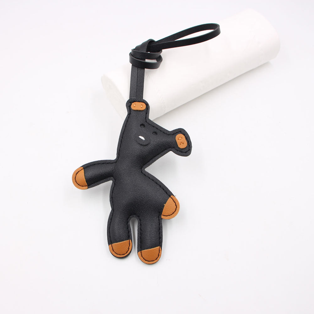 Wholesale Trendy Bean Bear Bag Charm Coffee Artificial Leather Cartoon  Pendant Purse Keychain Gift Resale