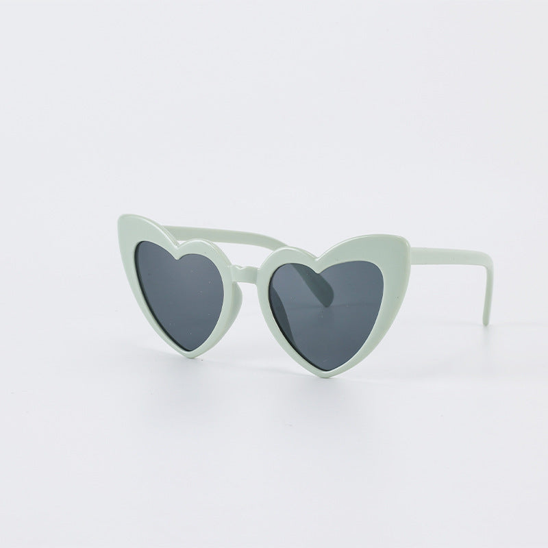 Wholesale  Heart-Shaped Lenses, Special-Shaped Heart-Shaped Sunglasses, Fashionable Peach Heart Sunglasses, Trendy Women's Party Cat-Eye Glasses
