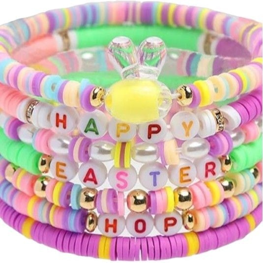 Wholesale   Easter Bunny Soft Clay Bracelet